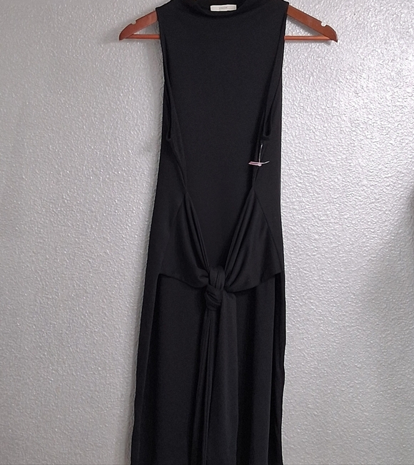 NWT Vince.  Mock Neck Sleeveless Front Tie Dress     Size M - Picture 4 of 10